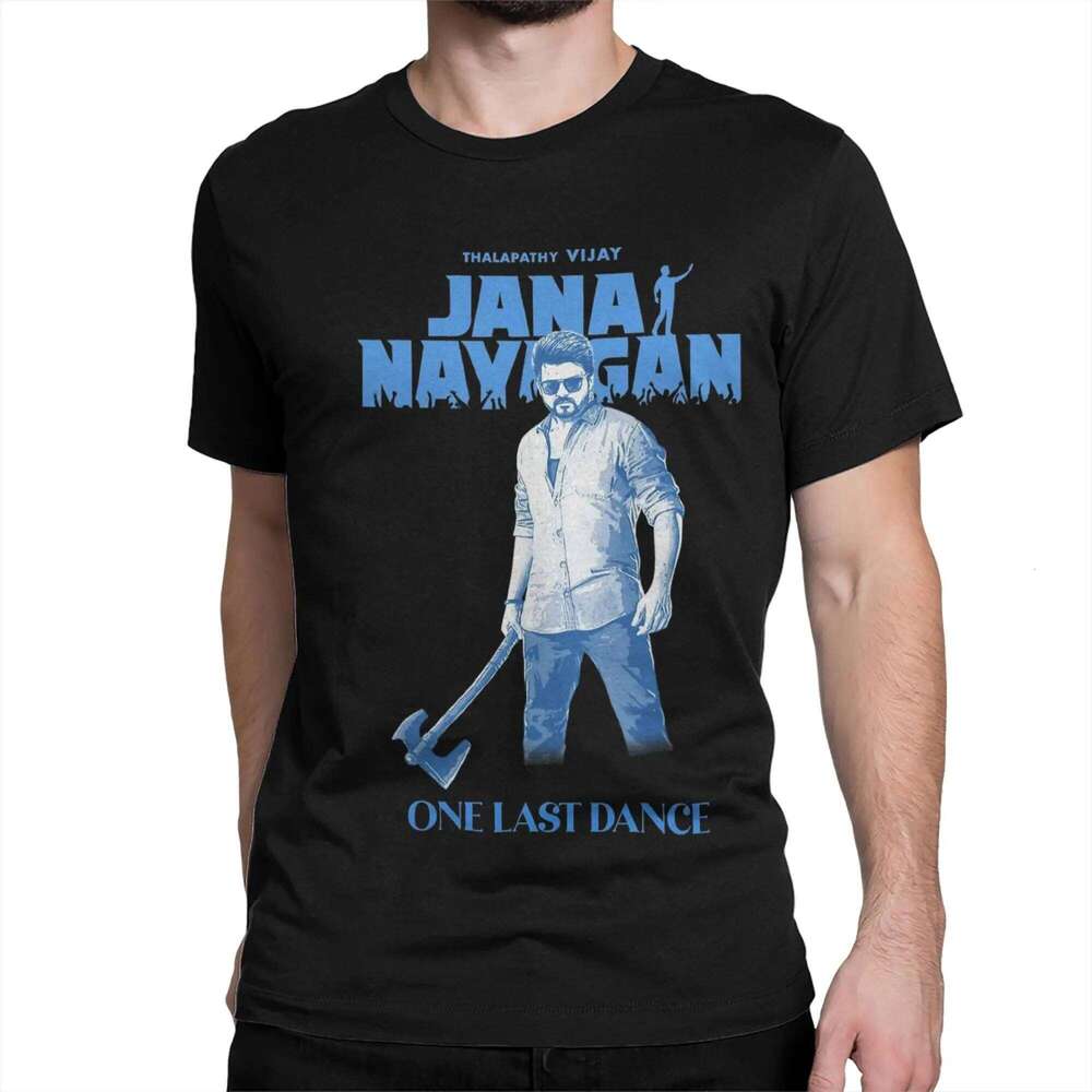 Men Women's Vijay Thalapathy Jana Nayagan One Last Dance T Shirt Cotton Clothes Short Sleeve Crewneck Tees Plus Size T-Shirt H260224