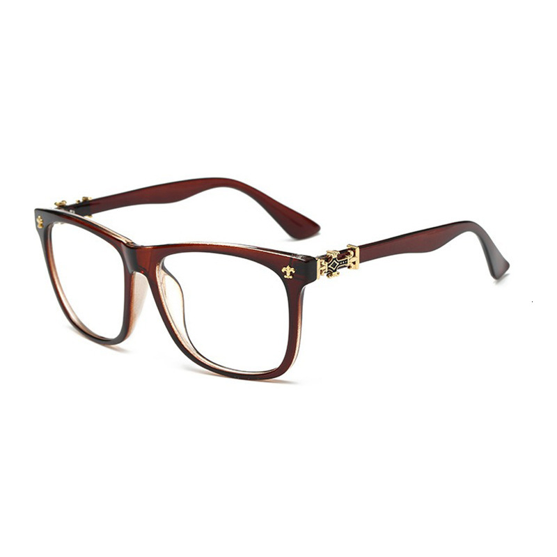 Luxury Brand Designer Sunglass Trendy Glass Similar To Those Worn By Internet Celebrities, Retro And Unique, With Thick Edges, Flat Lenses, Large Fram