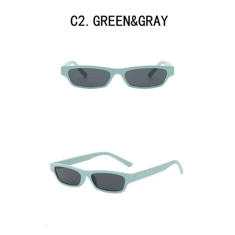 Small Rectangle Sunglasses Women New Retro Square Narrow Frame Sun Glasses Trendy Vintage Streetwear Eyewear UV400 26W0224
