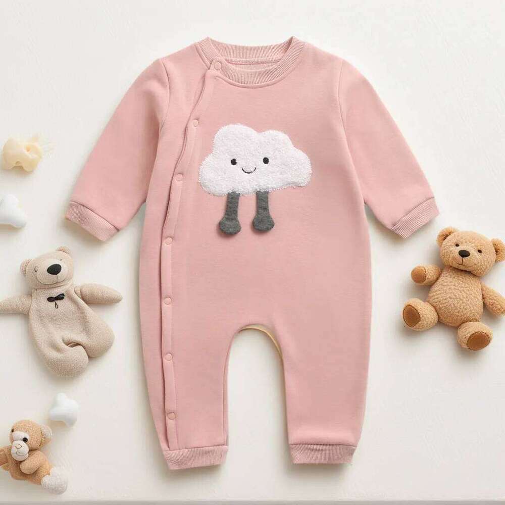 Sanlutoz Cute Winter Baby Boys Girls Jumpsuits Long Sleeve Toddler Rompers Fashion Clothing 26H0224