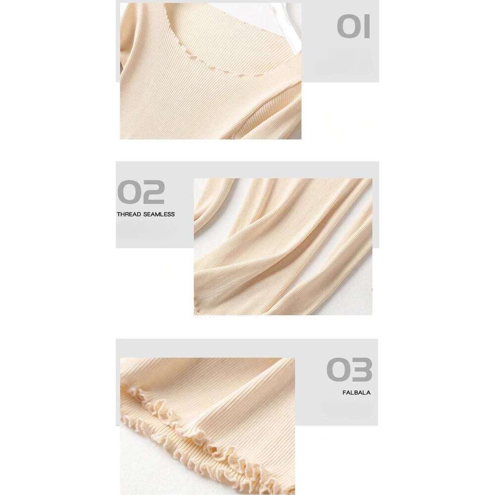 Yuyue Round Neck Fungus Edge Bottoming Shirt Women's High Elastic Comfortable Undershirts Top, 80% Mulberry Silk 26Y0224