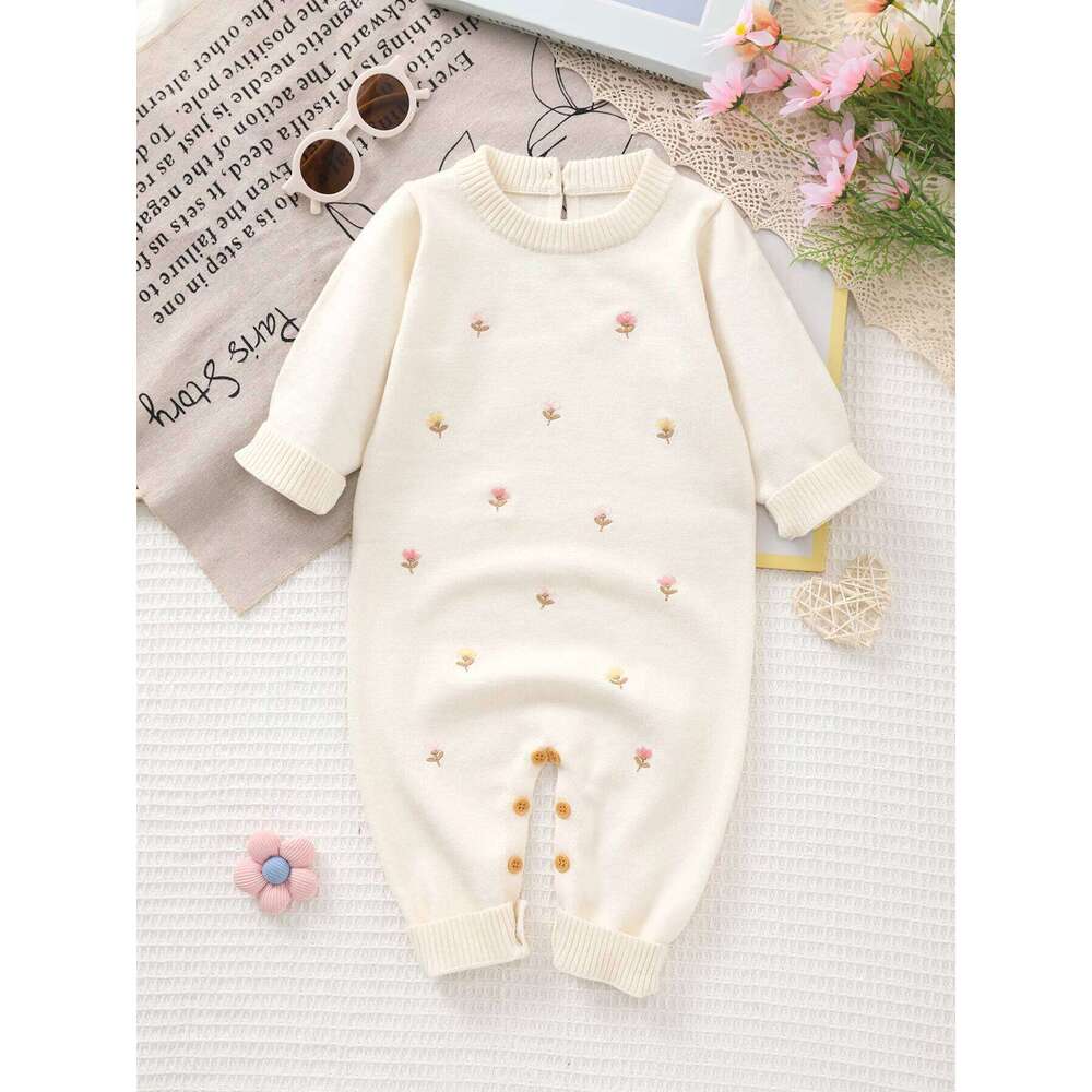 Spring & Fall Clothes, Newborn , Long-Sleeved Flower Romper, Male and Female Baby Butterfly Clothes 26H0224