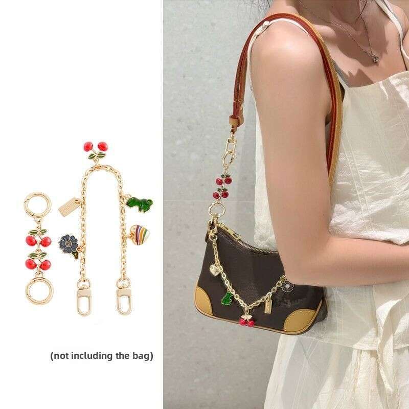 2026 Suitable For L-Brand Nano Baguette Cherry Decorative Chain, And Monogram Shoulder Bag Extension Chain Accessories