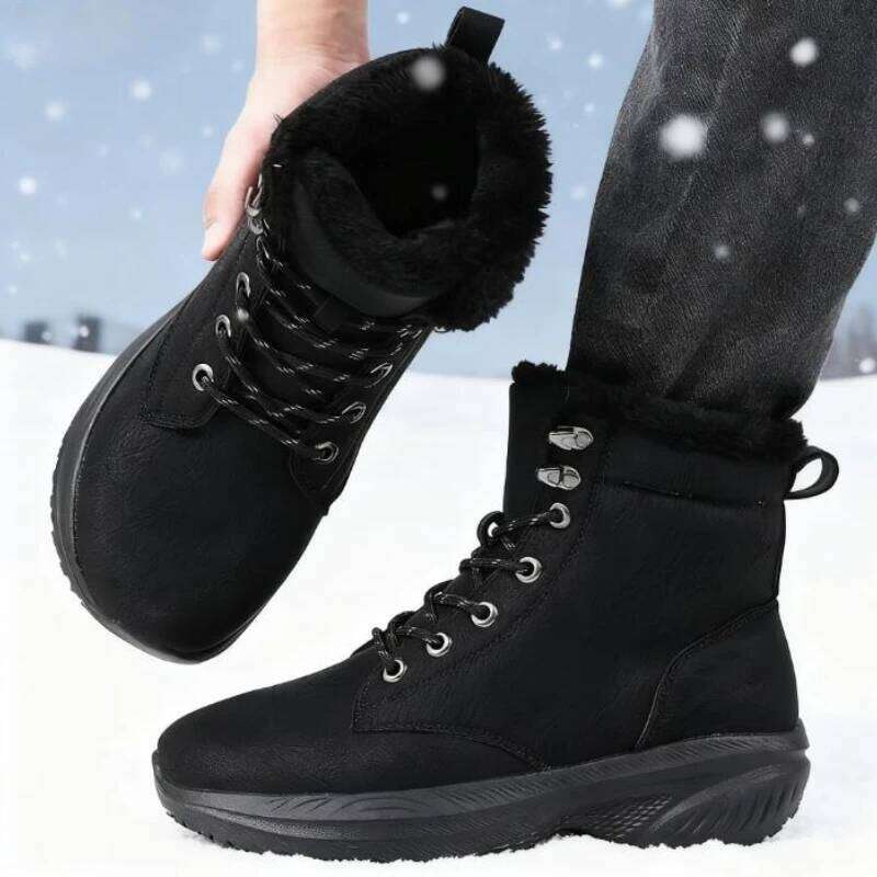 Keep Warm Snow Boots 2025 Autumn Winter New Men's Outdoor Comfortable Non Slip Wear-resistant Hiking Shoes