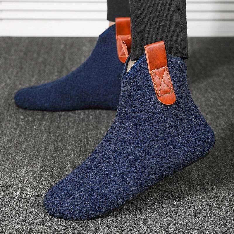 MAEDEF Mens Cotton Male Slippers Men Home Shoe Thin Bottom Comfortable Plush Casual Soft Warm Slipper Man Shoes