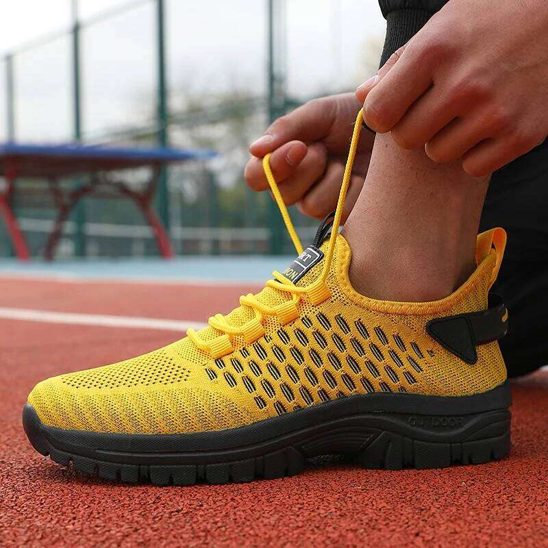 Men Mesh Male Running Sneakers Unique Grid Trend Design Breath Light Gym Casual Shoes Tenis Masculino Zapatillas Hombre