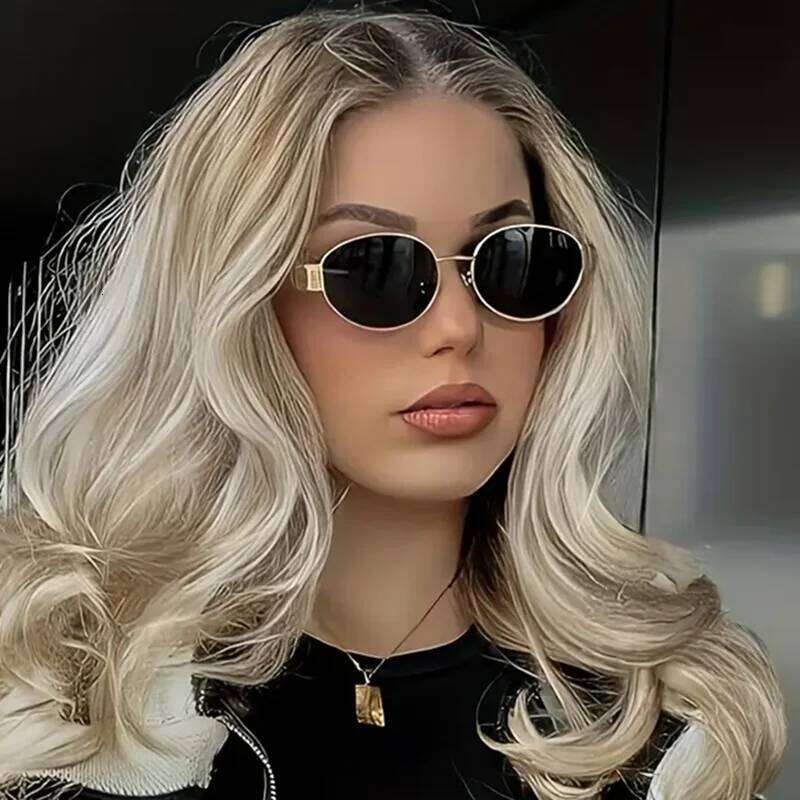 Retro Steampunk Sun Protection Vintage New Women's Metal Oval Sunglasses Ladies Classic UV400 Sunscreen Eyewear 26W0224