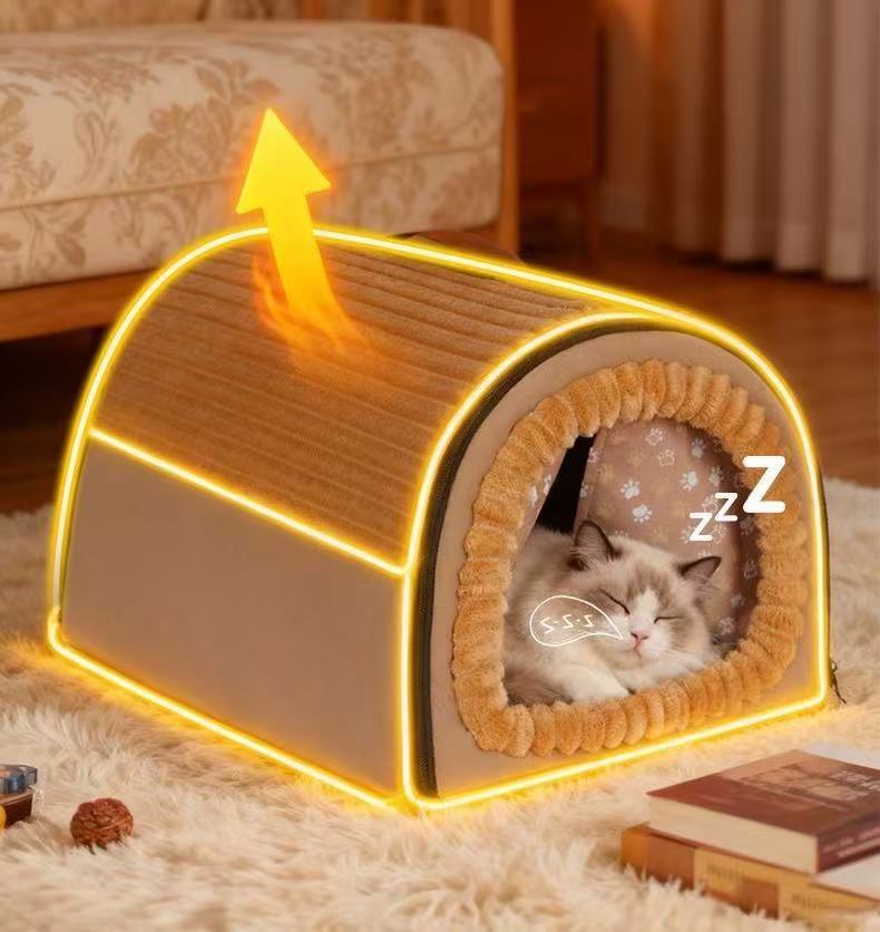 Cat litter winter warm closed cat house tent cat house security comfortable rebound winter removable and washable kennel