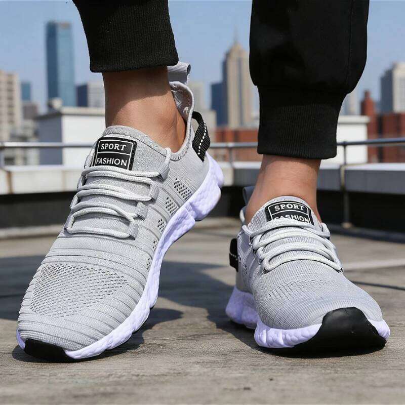 Men's Breathable Mesh Sneakers Lightweight Casual Sport Non-Slip Cushion Running Shoes Fashion Trendy Tennis Shoe for Men