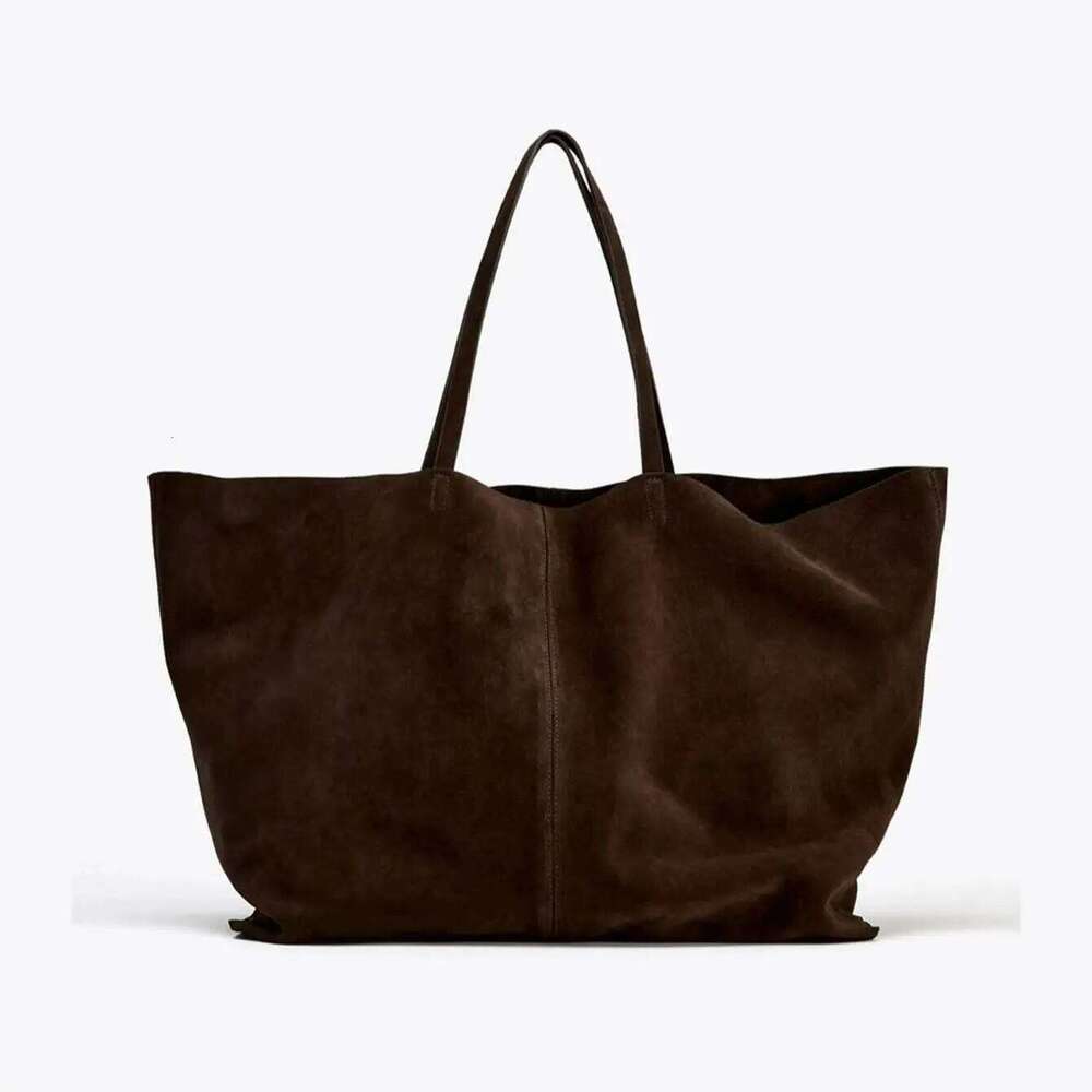 Women's Large Suede Tote Luxury Design Commuter High-end Armpit Bag Soft Handle Fashion Shoulder Handbag for Ladies Z260224