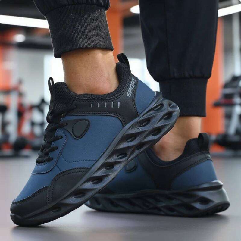 Lace-Up Casual Lightweight Outdoor Sports for Men's Fashionable Breathable Vulcanized Running Shoes Size 39-46