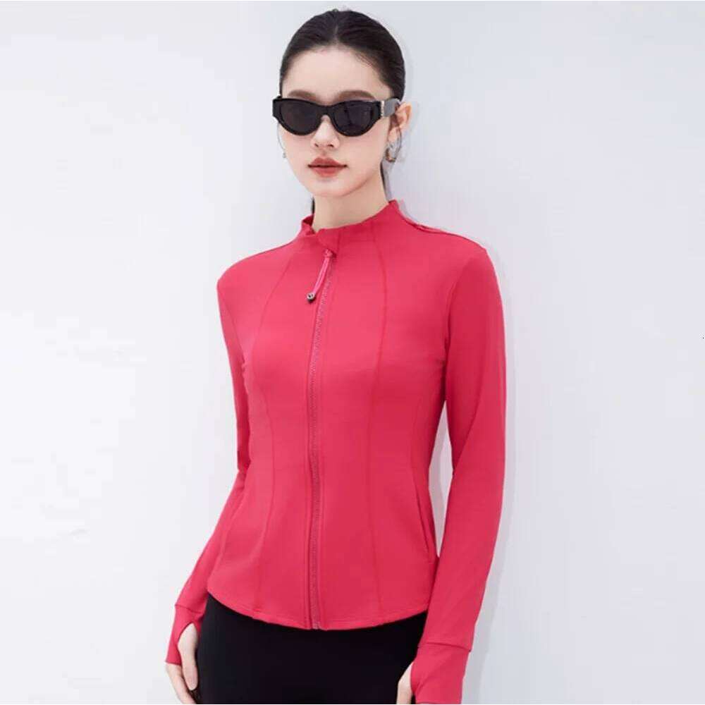 Women's Naked Feeling Workout Slim Fit Zip Up Long Sleeve Running Top for Yoga Training 26Y0224