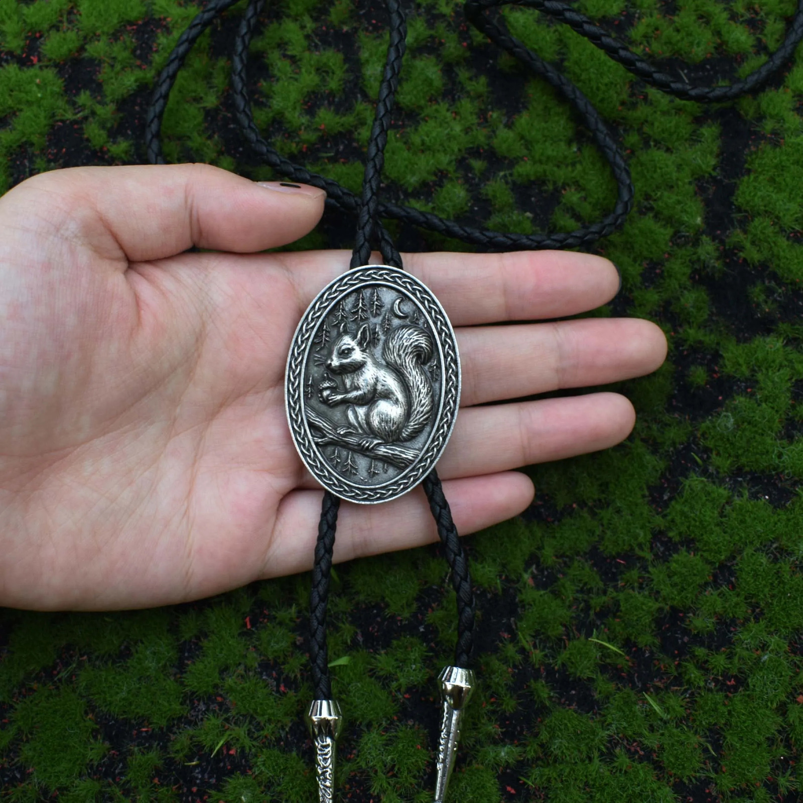 Squirrel Adjustable Bolo Tie Western Cowboy Necklaces 260120