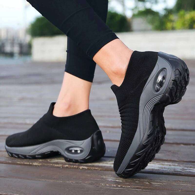 Women's Walking Knitted Mesh Upper Lightweight for Daily Wear Outdoor Activities Casual Slip on Shoes