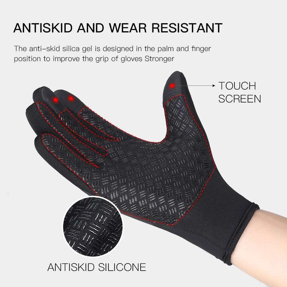 Ski Winter Cycling For Men Women Touchscreen Waterproof Anti-slip Zipper Warm Outdoor Sports Skiing Riding Gloves 26H0224