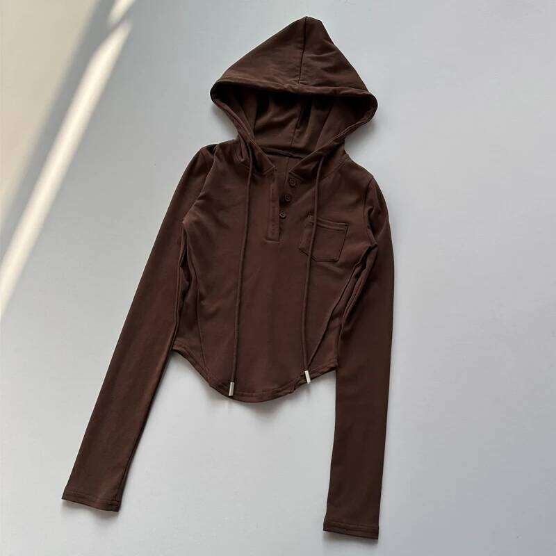 Women's Hooded Sweatshirt Ribbed Trim Slim Fit Pullover Casual Sportswear for Running Yoga Lounge 26Y0224