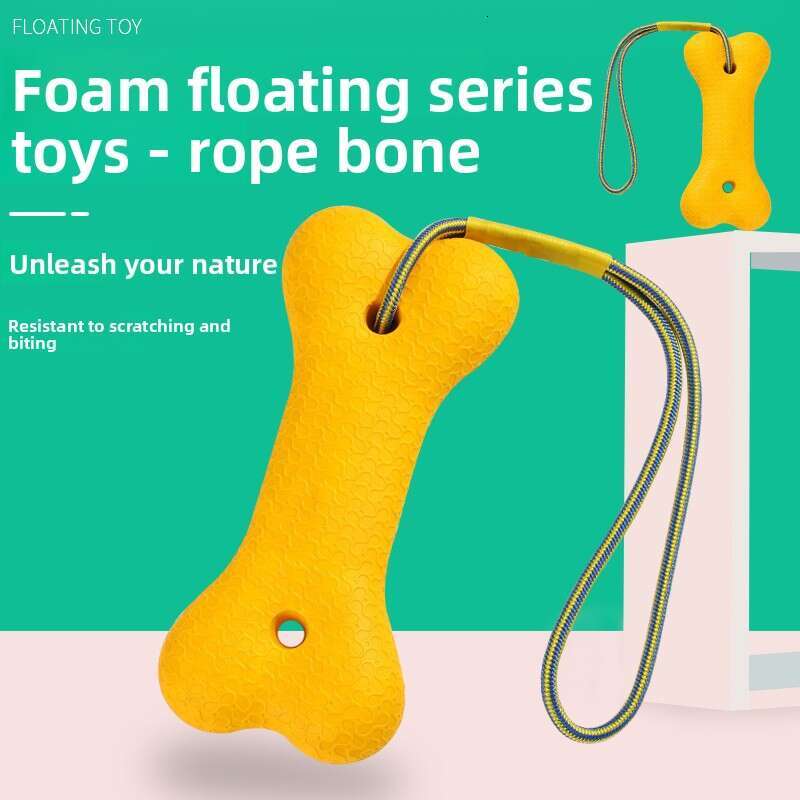 In Stock Wholesale EVA Foam Floating Water Rope Bone Dog Training Interactive Toy Durable Pet Supplies