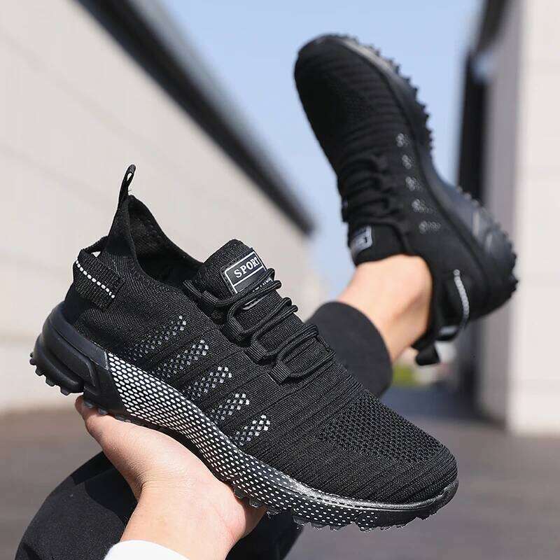 Lightweight Sneakers Running Shoes Stylish Trendy High Quality Men's Flat Shoe Breathable for Daily Wear Sports Activities