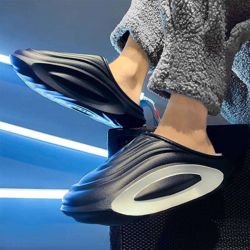 MAEDEF House Slippers for Men Winter Warm Indoor Outdoor Anti-Skid Comfortable Thermal Footwear with Plush Lining Women Shoes