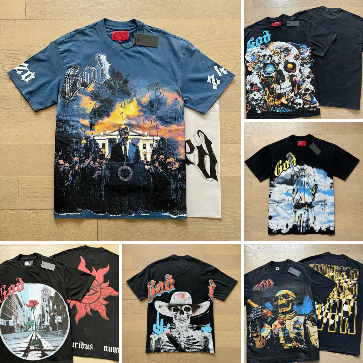 Men's T Shirts Streetwear Designer Short Sleeves Tops Men Women Hip Hop Cartoon Graphic Print Short Harajuku Shirt