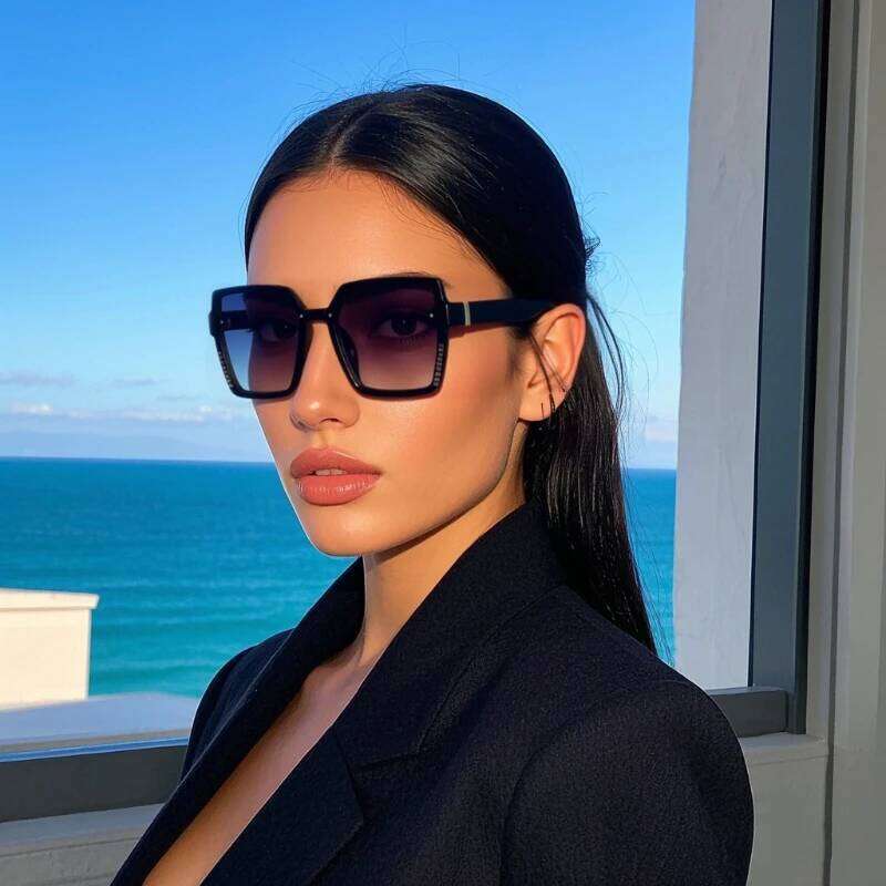 JUNCTURE Polarized Fashion Square Sun Gradient Lady Glasses Party Holiday Gifts Sunglasses for Women 26W0224