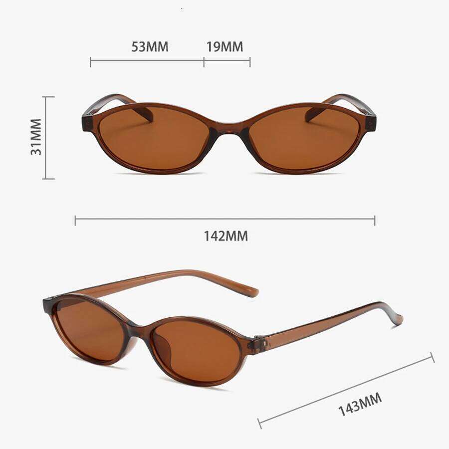 2026 Retro Oval Fashion Women Trendy Small Frame Sunglasses Punk Cat Eyes Sunshade Sun Protection UV400 Glasses 26W0224