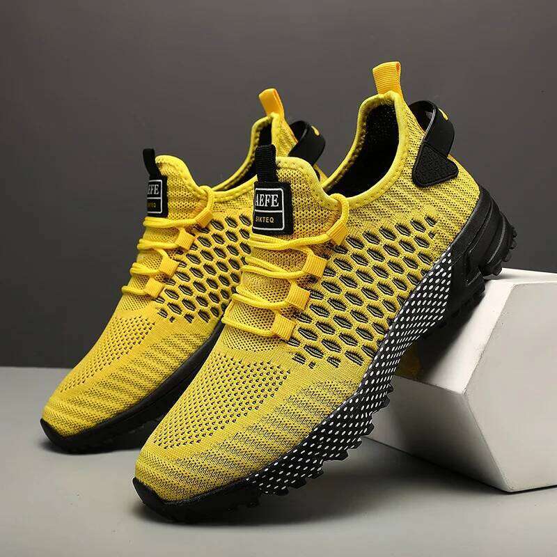 MAEDEF 2024 Men Summer Casual Comfortable Breathable Sport Fashion Lace Up Outdoor Mesh Running Shoes Athletic Walking Shoe