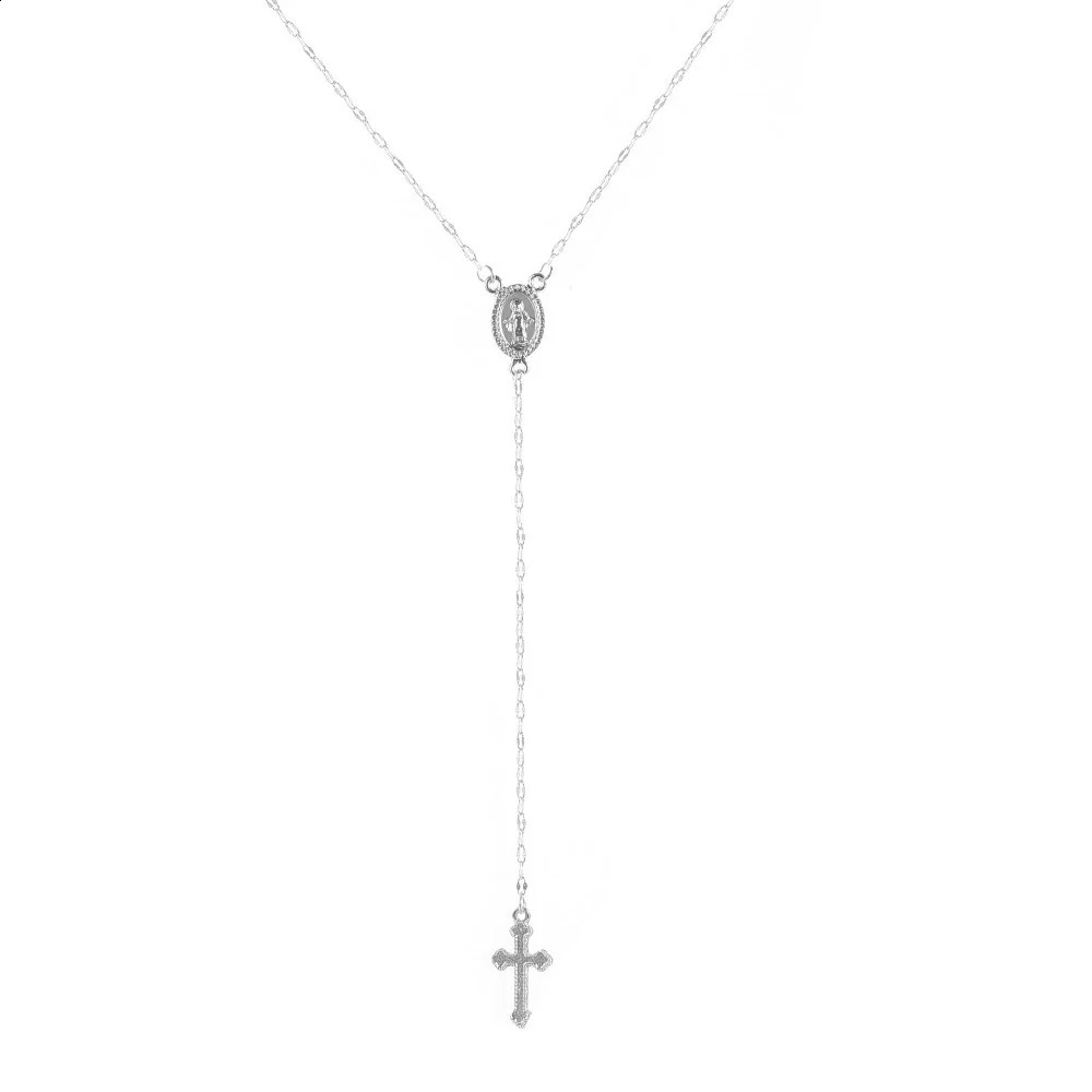 2026 Fashion Vintage Christian Cross Bohemia Religious Rosary Pendant Necklace for Women Charm Jewelry Gifts 260206