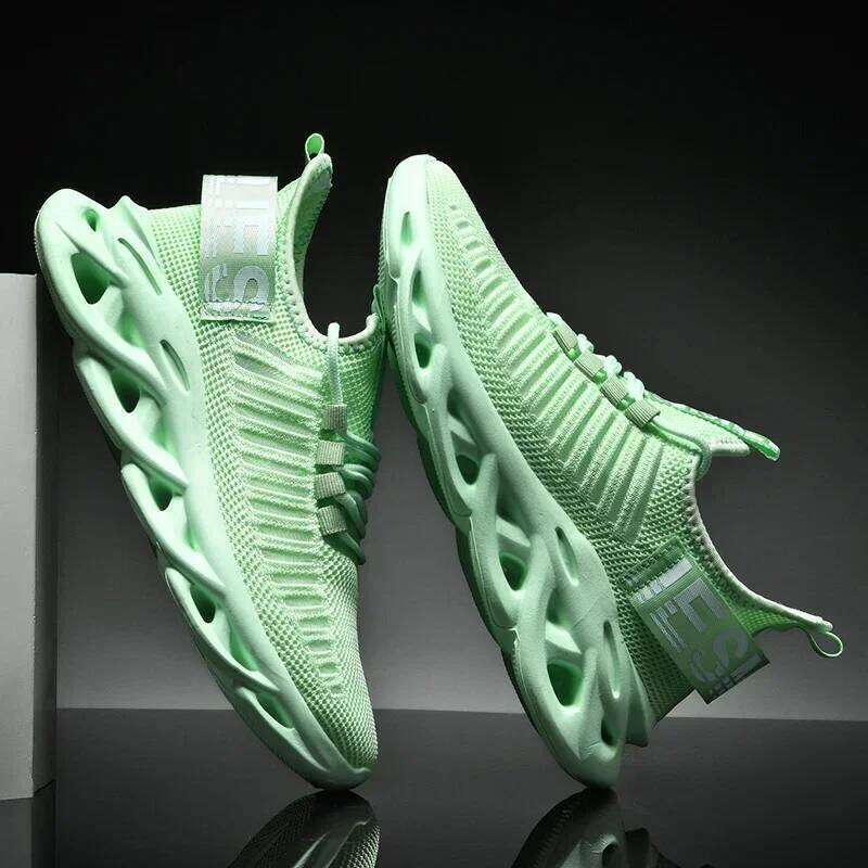 Breathable Mesh Men's Fashionable Appearance Single Pattern Knitted Outdoor Activities Gym Training Walking Shoes