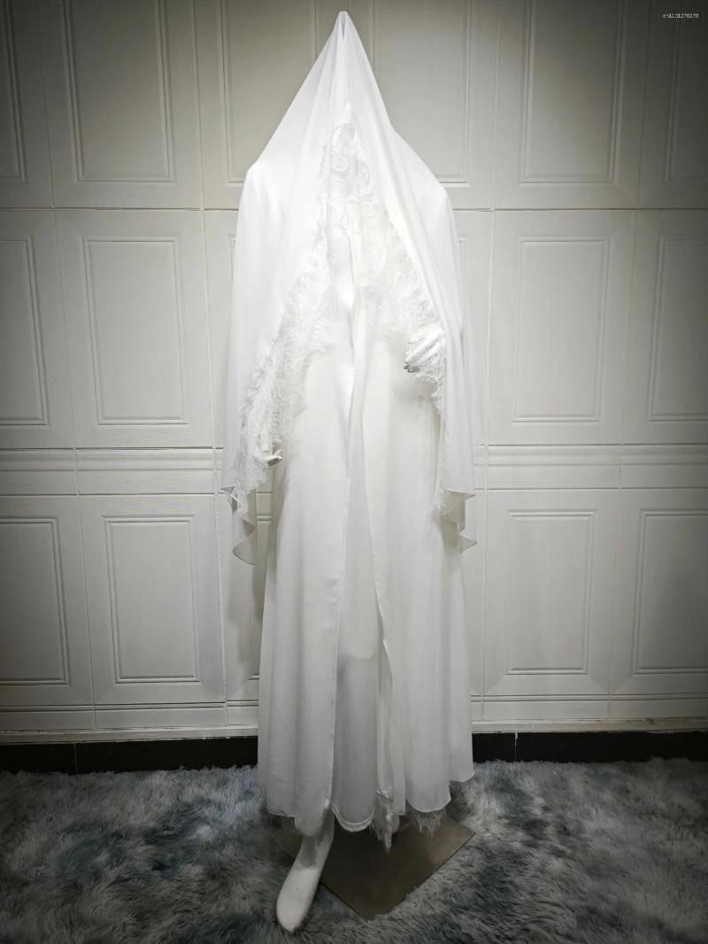 Ethnic Clothing Abaya Factory OEM/ODM Dubai Luxury EID Islamic Muslim Women Dress Gorgeous Lace Modest Kimono Lace Open Summer Set