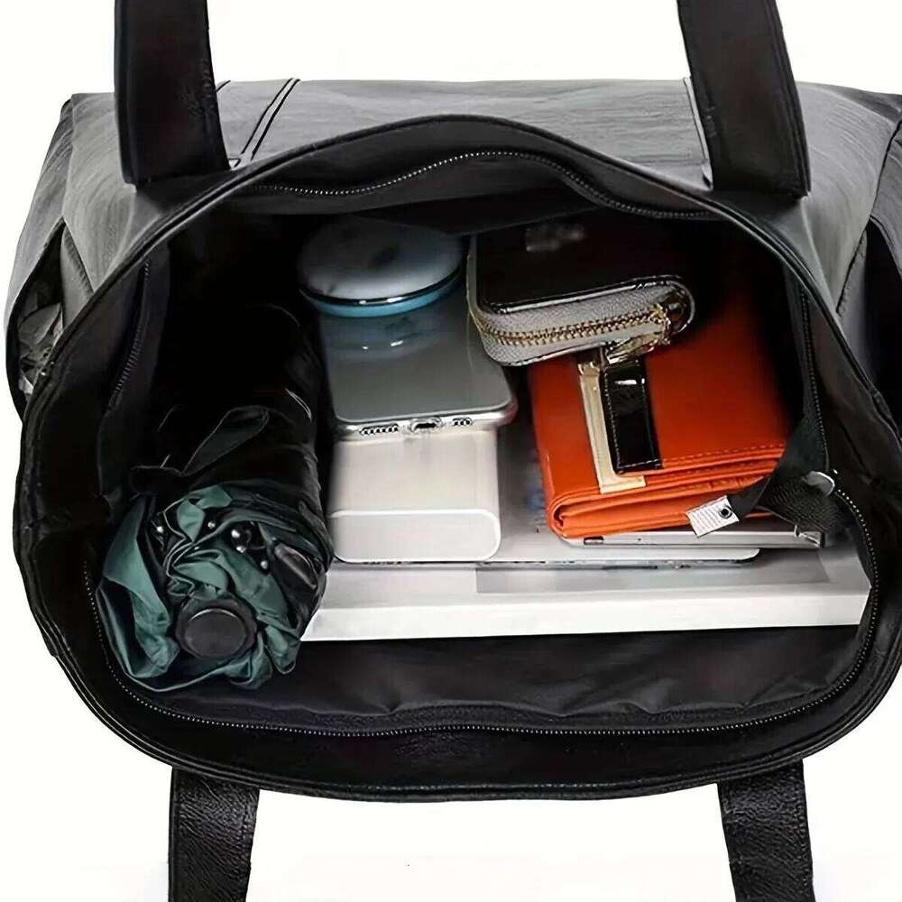 Vintage Large Capacity Tote Retro Vegan Shoulder Bag, Women's Casual Handbag For Commute Z260224