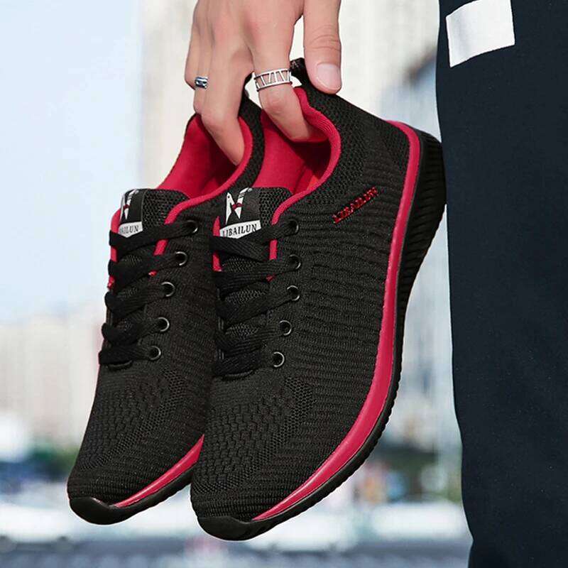 MAEDEF Men's Breathable Lace Up Sneakers Comfortable Classic Casual Outdoor Walking Sports Men Shoes Tenis Masculino