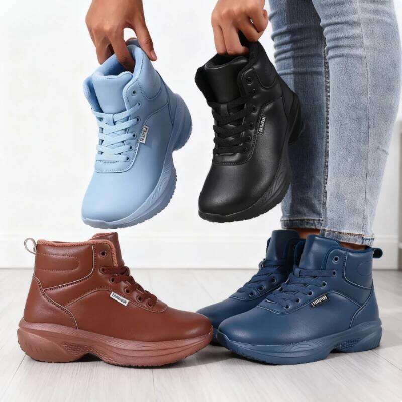 Women's Wide Toe Thick Plus Warm Snow Hiking Boots Waterproof Lace Up Winter Sneakers High Quality Women Tennis Shoes