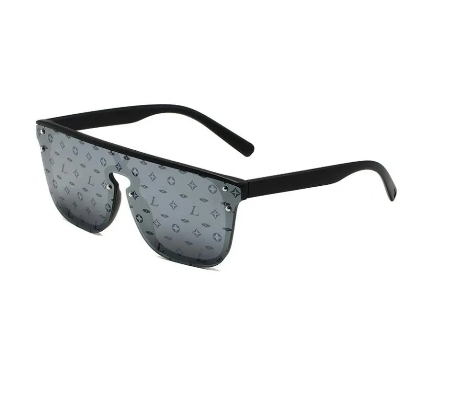 Flower Lens Sunglasses with Letter Designer Brand Sun Glasses Women Men Unisex Traveling Black Grey Beach V2330