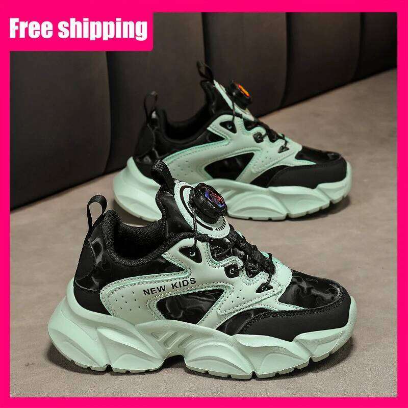 Children Trendy Comfort Breathable Leather Summer Fitness Sports 2026 New Fashion Mesh Running Shoes for Kids 26W0224