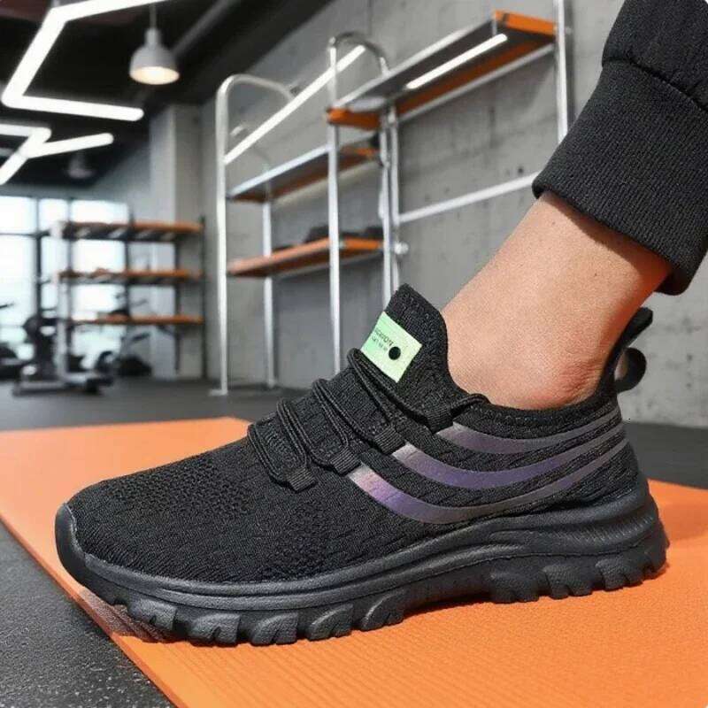 Men's Shoes Casual Platform Mesh Soft Anti Slip Loafers Outdoor Youth Luxury Running 2025 New Fashionable Couple Tennis Sneakers