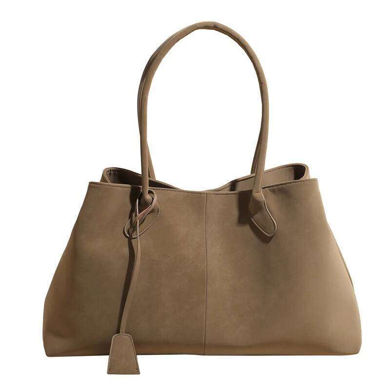 Faux Suede Solid Color High Quality Fashionable Versatile Handbag 2025 Women's Product Hot Selling Large Capacity Shoulder Bag Z260224