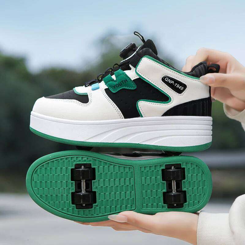 Students children's four wheel light Boys invisible roller large size outdoor sports walking shoes women 26W0224