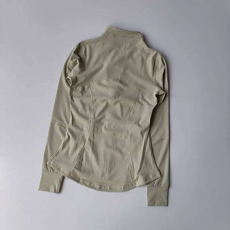 Women's Workout Slim Fit Stand Collar Zip Up Long Sleeve for Running Yoga Gym 26Y0224