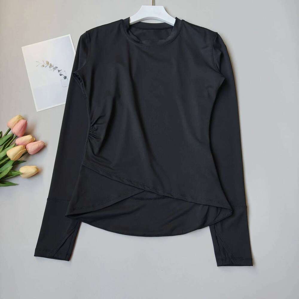 Fall Winter Workout Top for Women, Slim Fit Long Sleeve Fitness Shirt, Quick Dry Yoga & Running Training Wear 26Y0224