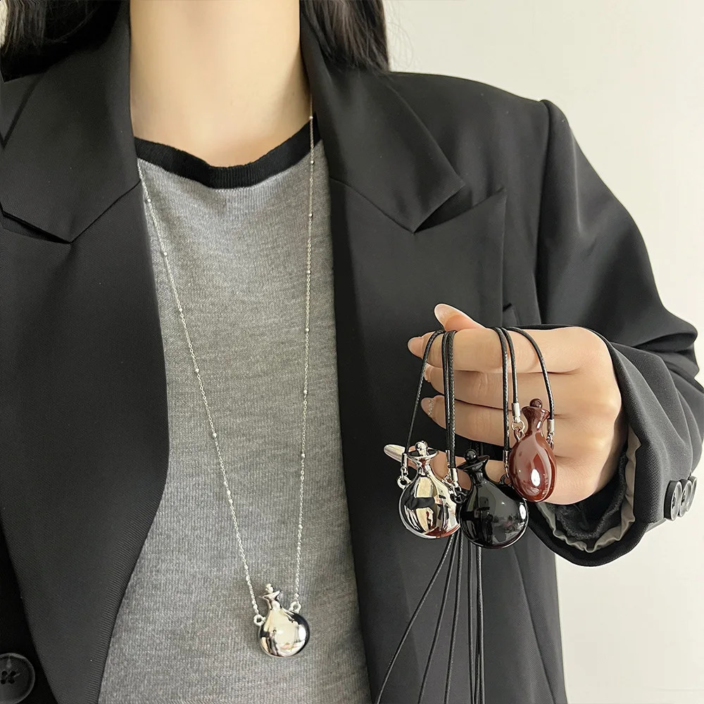 Bottle Necklace Long Sweater Chain 260208