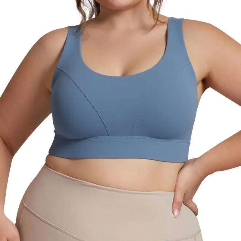 Women Bras Queen Size Fitness Sport Bra High Strength Top Comprehensive Training Gym Yoga Underwear with Chest Pad 26Y0224