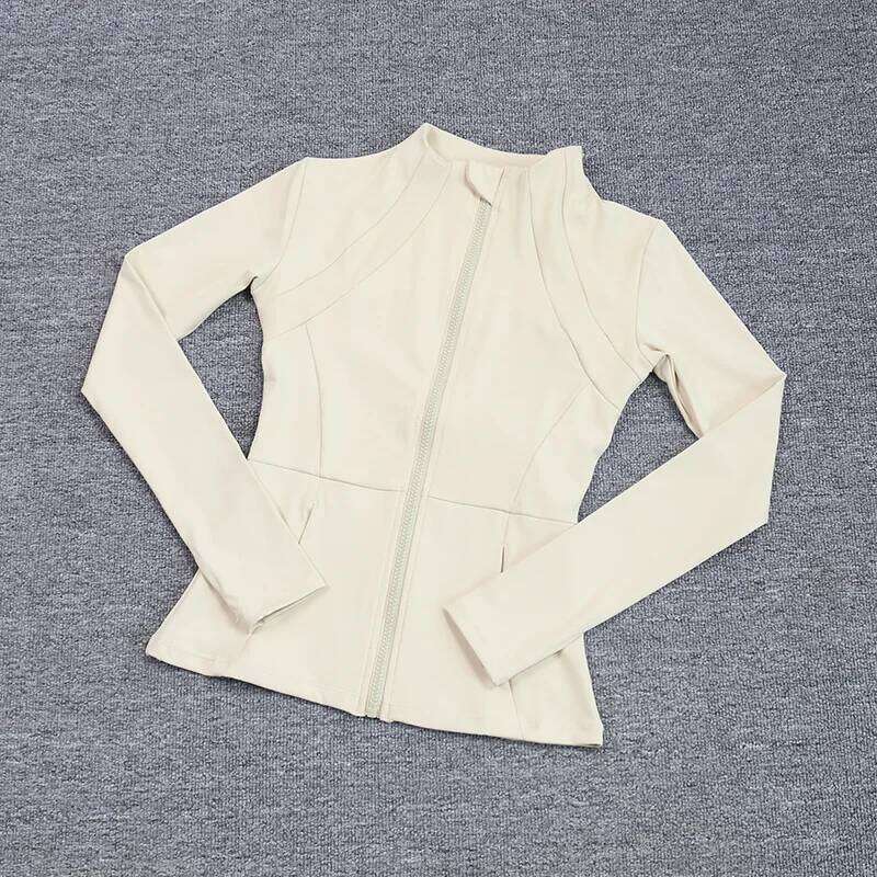 Quick-drying Breathable Sports s Women's Zipper Yoga Top Outdoor Exercise Running Fitness Long Sleeve 26Y0223