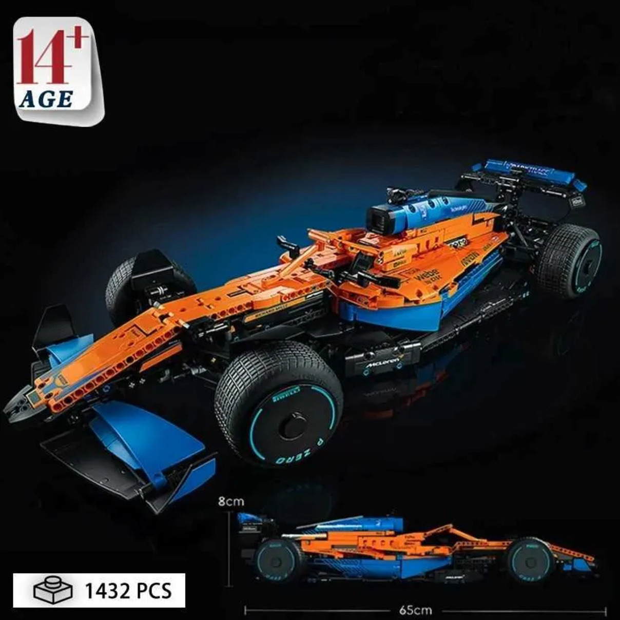 New 1432PCS Technical F1 W14 E Assembled Vehicle Sports MOC Performance Building Blocks 42141 Model Car for Christmas Gifts Z250528