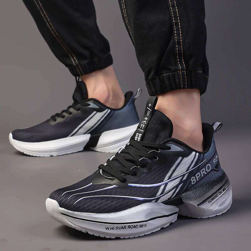 New Men's Running Summer Cushioning Racing Carbon Plate Sneakers Outdoor Non-slip Shock-absorbing Tennis Shoes