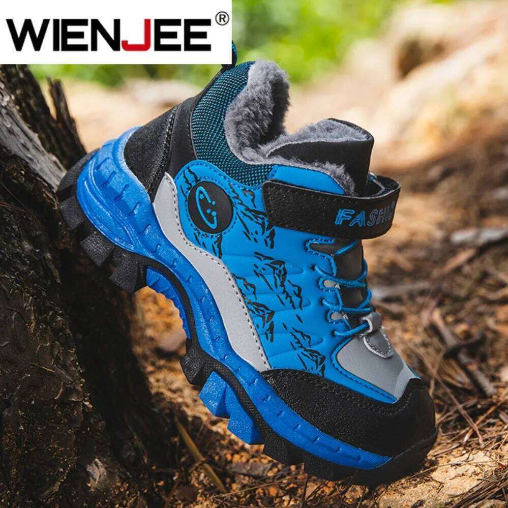 Winter Children's Casual Snow Ankle Boots Non-slip Outdoor Mountain Climbing Shoes Fashion Kids Waterproof Warm Sneakers 26W0224