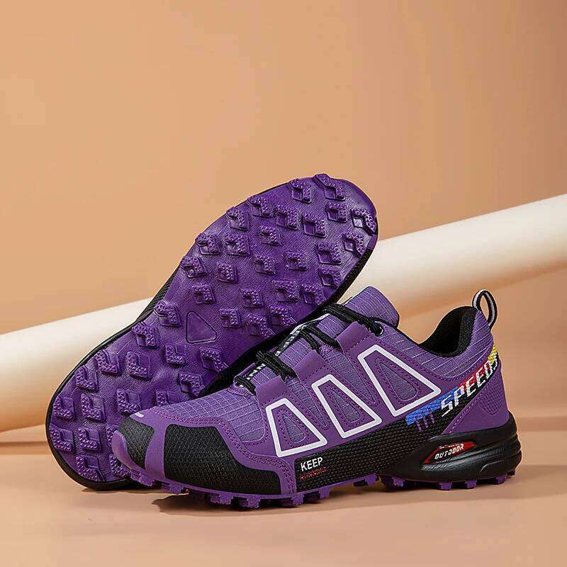 Unisex Outdoor Hiking Lace-Up Non-Slip Lightweight Men Tactical Training Sports Women Lockless Casual Cycling Shoes SPLELED