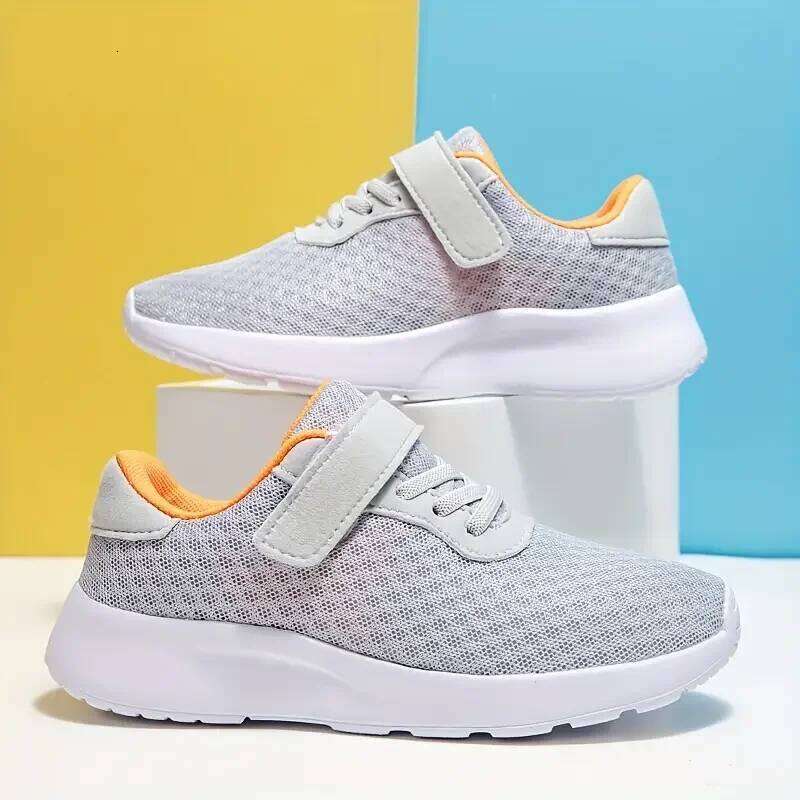 Boys' running lightweight girls' sports shoes, all season outdoor children's mesh breathable casual shoes 26W0224