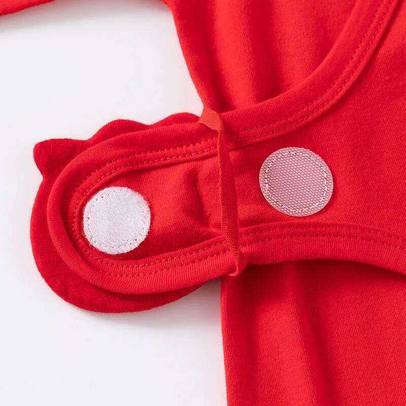 2026 Spring Autumn Baby Girl Boy Stuff Cute Chinese Style Red New Year Cotton Long Sleeve Jumpsuits Romper Newborn Clothes B172 26H0224