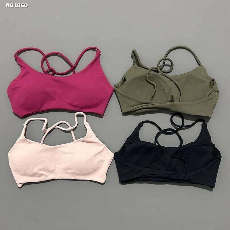 HISTELLO Twist Women Seamless Yoga Bra Removable Support Pads Fitness less Underwear Running Gym Underclothes 26Y0224